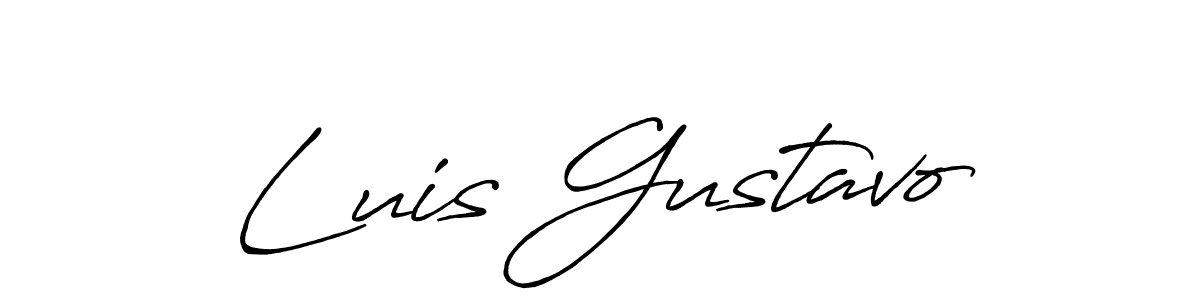 Luis Gustavo stylish signature style. Best Handwritten Sign (Antro_Vectra_Bolder) for my name. Handwritten Signature Collection Ideas for my name Luis Gustavo. Luis Gustavo signature style 7 images and pictures png