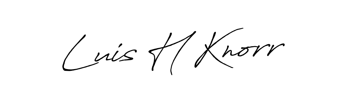 Antro_Vectra_Bolder is a professional signature style that is perfect for those who want to add a touch of class to their signature. It is also a great choice for those who want to make their signature more unique. Get Luis H Knorr name to fancy signature for free. Luis H Knorr signature style 7 images and pictures png