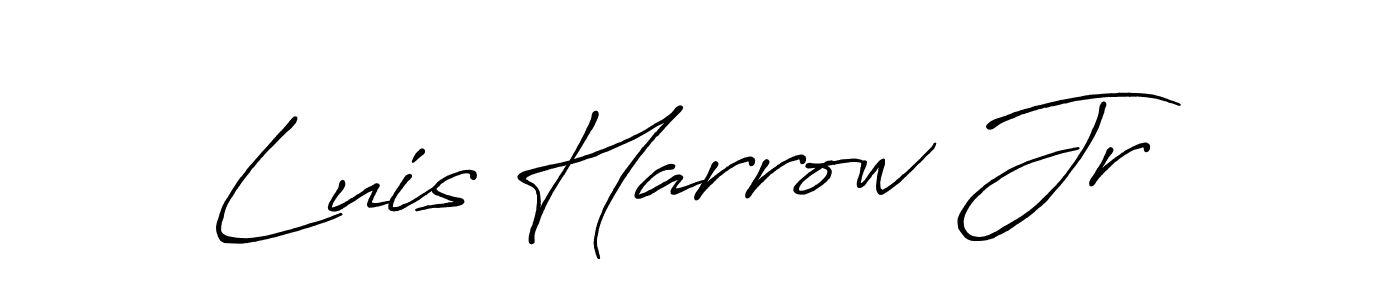 Luis Harrow Jr stylish signature style. Best Handwritten Sign (Antro_Vectra_Bolder) for my name. Handwritten Signature Collection Ideas for my name Luis Harrow Jr. Luis Harrow Jr signature style 7 images and pictures png