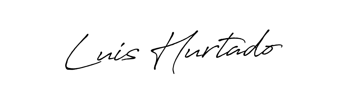 Luis Hurtado stylish signature style. Best Handwritten Sign (Antro_Vectra_Bolder) for my name. Handwritten Signature Collection Ideas for my name Luis Hurtado. Luis Hurtado signature style 7 images and pictures png