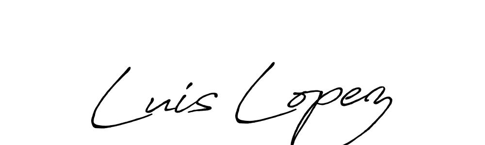 Create a beautiful signature design for name Luis Lopez. With this signature (Antro_Vectra_Bolder) fonts, you can make a handwritten signature for free. Luis Lopez signature style 7 images and pictures png
