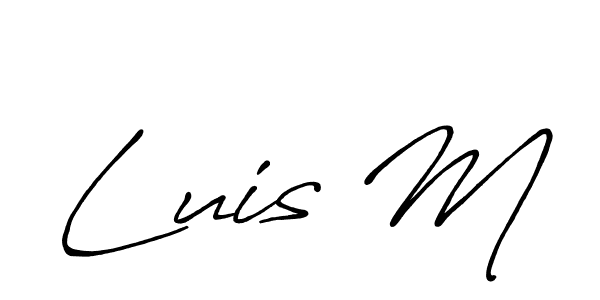 Best and Professional Signature Style for Luis M. Antro_Vectra_Bolder Best Signature Style Collection. Luis M signature style 7 images and pictures png