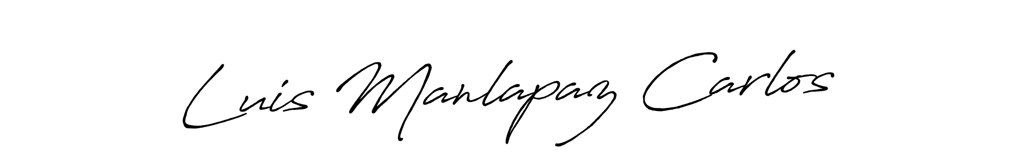 Also we have Luis Manlapaz Carlos name is the best signature style. Create professional handwritten signature collection using Antro_Vectra_Bolder autograph style. Luis Manlapaz Carlos signature style 7 images and pictures png