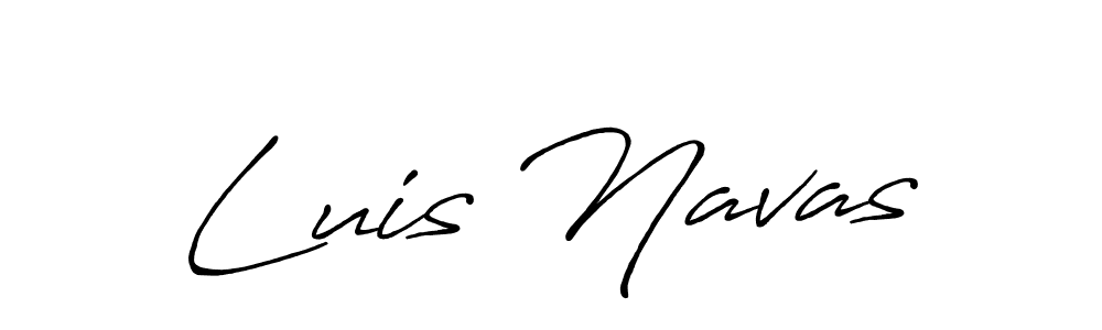 if you are searching for the best signature style for your name Luis Navas. so please give up your signature search. here we have designed multiple signature styles  using Antro_Vectra_Bolder. Luis Navas signature style 7 images and pictures png