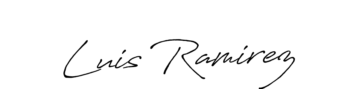 Create a beautiful signature design for name Luis Ramirez. With this signature (Antro_Vectra_Bolder) fonts, you can make a handwritten signature for free. Luis Ramirez signature style 7 images and pictures png