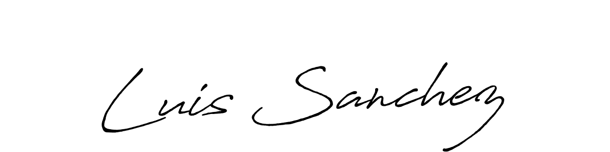 Use a signature maker to create a handwritten signature online. With this signature software, you can design (Antro_Vectra_Bolder) your own signature for name Luis Sanchez. Luis Sanchez signature style 7 images and pictures png