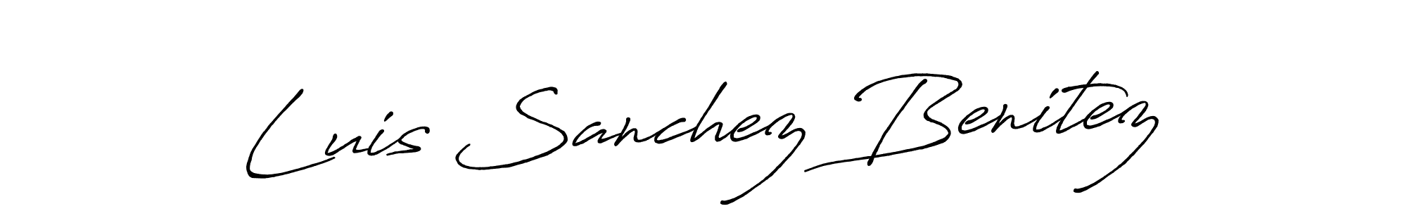 Create a beautiful signature design for name Luis Sanchez Benitez. With this signature (Antro_Vectra_Bolder) fonts, you can make a handwritten signature for free. Luis Sanchez Benitez signature style 7 images and pictures png