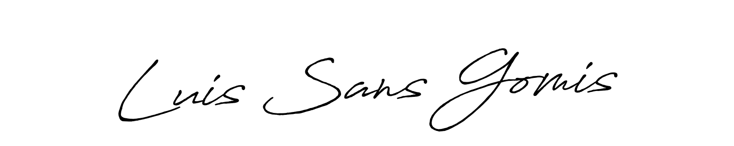 How to make Luis Sans Gomis signature? Antro_Vectra_Bolder is a professional autograph style. Create handwritten signature for Luis Sans Gomis name. Luis Sans Gomis signature style 7 images and pictures png