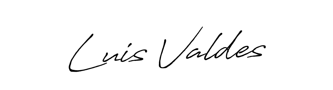 How to make Luis Valdes name signature. Use Antro_Vectra_Bolder style for creating short signs online. This is the latest handwritten sign. Luis Valdes signature style 7 images and pictures png