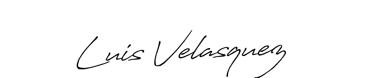Design your own signature with our free online signature maker. With this signature software, you can create a handwritten (Antro_Vectra_Bolder) signature for name Luis Velasquez. Luis Velasquez signature style 7 images and pictures png