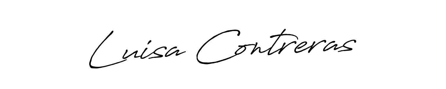 The best way (Antro_Vectra_Bolder) to make a short signature is to pick only two or three words in your name. The name Luisa Contreras include a total of six letters. For converting this name. Luisa Contreras signature style 7 images and pictures png