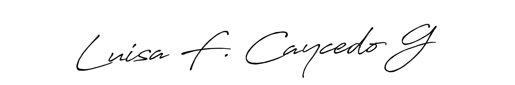 Make a beautiful signature design for name Luisa F. Caycedo G. Use this online signature maker to create a handwritten signature for free. Luisa F. Caycedo G signature style 7 images and pictures png