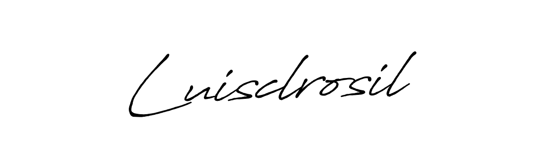 The best way (Antro_Vectra_Bolder) to make a short signature is to pick only two or three words in your name. The name Luisclrosil include a total of six letters. For converting this name. Luisclrosil signature style 7 images and pictures png