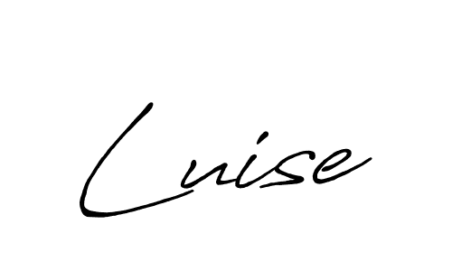 Luise stylish signature style. Best Handwritten Sign (Antro_Vectra_Bolder) for my name. Handwritten Signature Collection Ideas for my name Luise. Luise signature style 7 images and pictures png