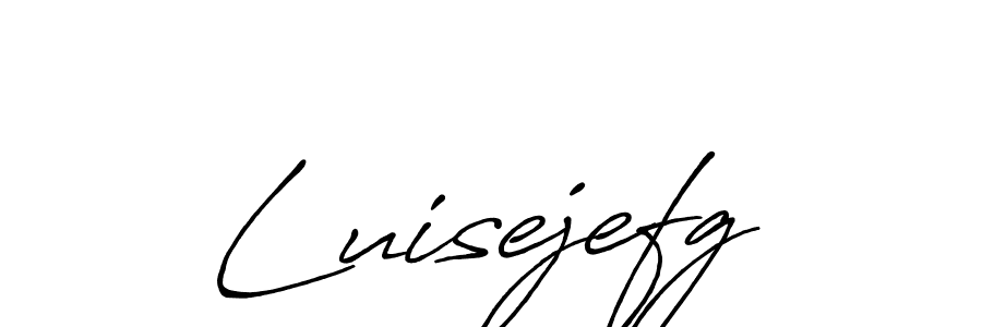 Use a signature maker to create a handwritten signature online. With this signature software, you can design (Antro_Vectra_Bolder) your own signature for name Luisejefg. Luisejefg signature style 7 images and pictures png