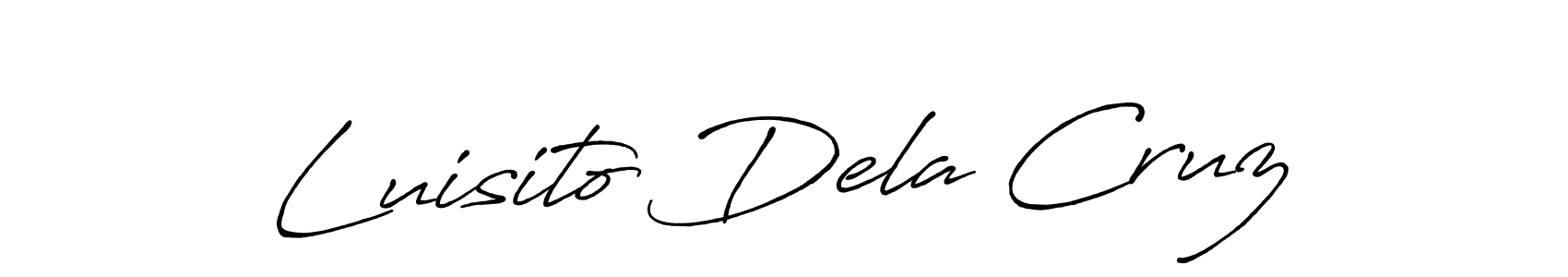 Make a beautiful signature design for name Luisito Dela Cruz. With this signature (Antro_Vectra_Bolder) style, you can create a handwritten signature for free. Luisito Dela Cruz signature style 7 images and pictures png