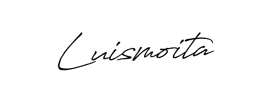 How to make Luismoita name signature. Use Antro_Vectra_Bolder style for creating short signs online. This is the latest handwritten sign. Luismoita signature style 7 images and pictures png