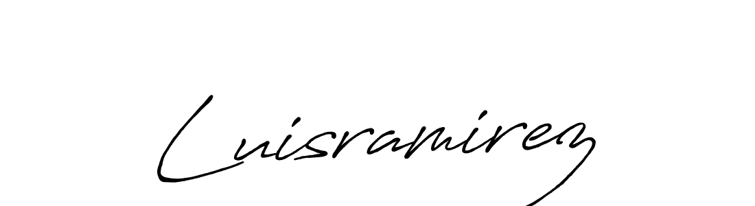 Make a beautiful signature design for name Luisramirez. With this signature (Antro_Vectra_Bolder) style, you can create a handwritten signature for free. Luisramirez signature style 7 images and pictures png