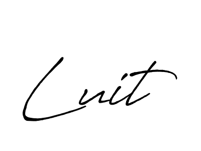 Create a beautiful signature design for name Luit. With this signature (Antro_Vectra_Bolder) fonts, you can make a handwritten signature for free. Luit signature style 7 images and pictures png