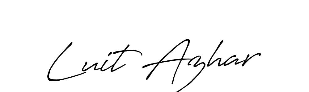 Luit Azhar stylish signature style. Best Handwritten Sign (Antro_Vectra_Bolder) for my name. Handwritten Signature Collection Ideas for my name Luit Azhar. Luit Azhar signature style 7 images and pictures png