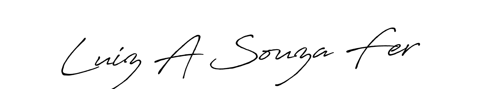 How to make Luiz A Souza Fer signature? Antro_Vectra_Bolder is a professional autograph style. Create handwritten signature for Luiz A Souza Fer name. Luiz A Souza Fer signature style 7 images and pictures png