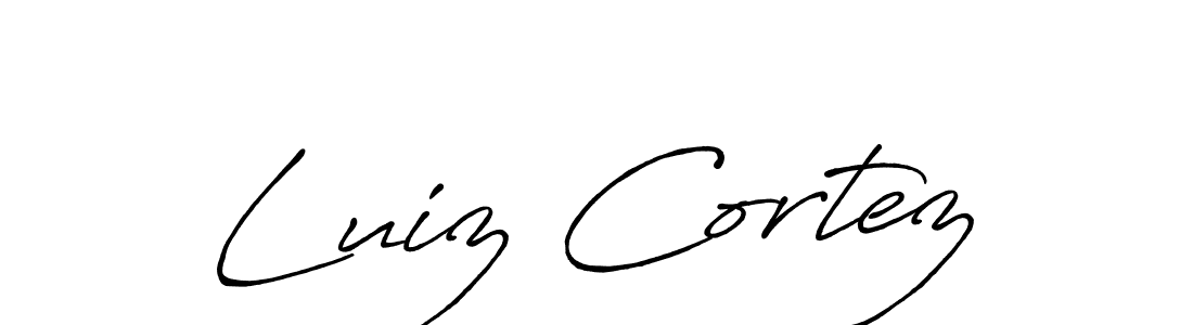 Use a signature maker to create a handwritten signature online. With this signature software, you can design (Antro_Vectra_Bolder) your own signature for name Luiz Cortez. Luiz Cortez signature style 7 images and pictures png