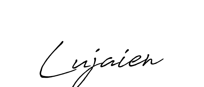 if you are searching for the best signature style for your name Lujaien. so please give up your signature search. here we have designed multiple signature styles  using Antro_Vectra_Bolder. Lujaien signature style 7 images and pictures png