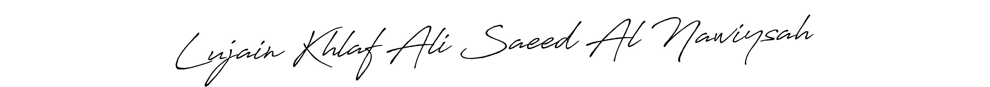 Use a signature maker to create a handwritten signature online. With this signature software, you can design (Antro_Vectra_Bolder) your own signature for name Lujain Khlaf Ali Saeed Al Nawiysah. Lujain Khlaf Ali Saeed Al Nawiysah signature style 7 images and pictures png