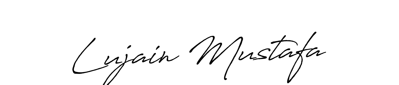 How to make Lujain Mustafa signature? Antro_Vectra_Bolder is a professional autograph style. Create handwritten signature for Lujain Mustafa name. Lujain Mustafa signature style 7 images and pictures png