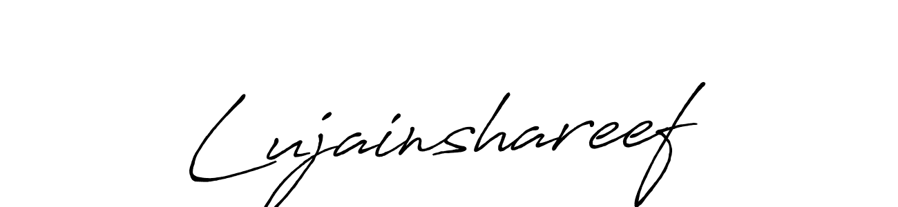 Use a signature maker to create a handwritten signature online. With this signature software, you can design (Antro_Vectra_Bolder) your own signature for name Lujainshareef. Lujainshareef signature style 7 images and pictures png