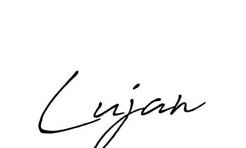 How to make Lujan name signature. Use Antro_Vectra_Bolder style for creating short signs online. This is the latest handwritten sign. Lujan signature style 7 images and pictures png