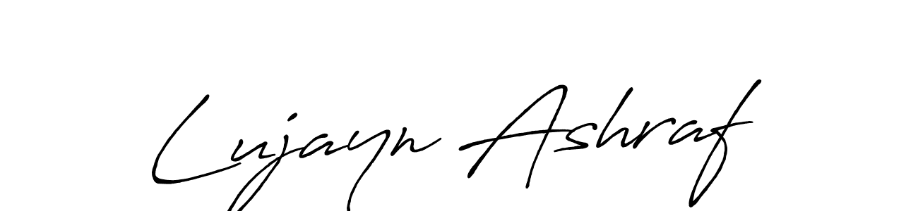 Antro_Vectra_Bolder is a professional signature style that is perfect for those who want to add a touch of class to their signature. It is also a great choice for those who want to make their signature more unique. Get Lujayn Ashraf name to fancy signature for free. Lujayn Ashraf signature style 7 images and pictures png