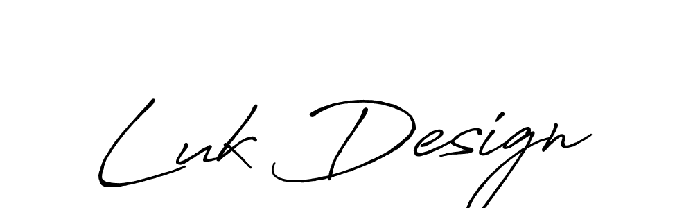 Also You can easily find your signature by using the search form. We will create Luk Design name handwritten signature images for you free of cost using Antro_Vectra_Bolder sign style. Luk Design signature style 7 images and pictures png