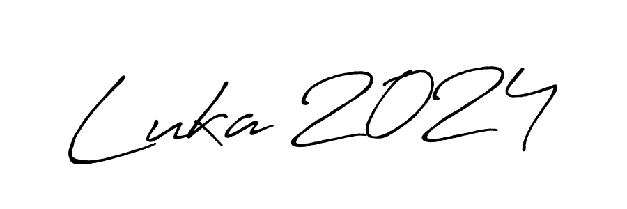 Create a beautiful signature design for name Luka 2024. With this signature (Antro_Vectra_Bolder) fonts, you can make a handwritten signature for free. Luka 2024 signature style 7 images and pictures png