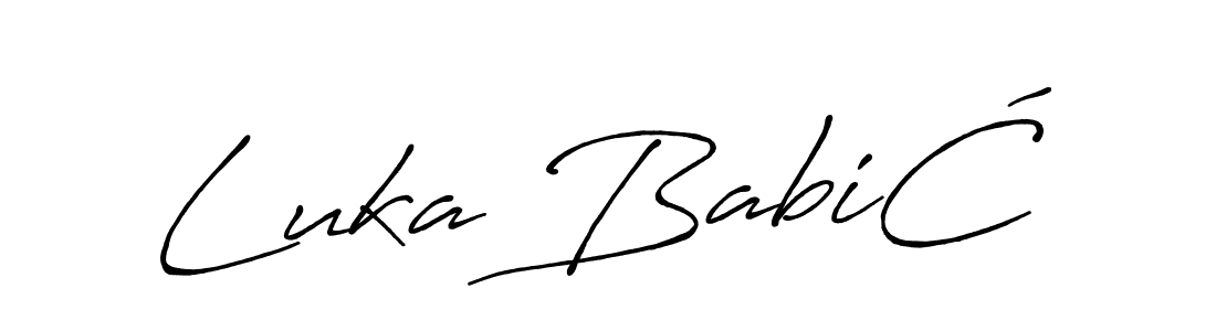 Also we have Luka BabiĆ name is the best signature style. Create professional handwritten signature collection using Antro_Vectra_Bolder autograph style. Luka BabiĆ signature style 7 images and pictures png