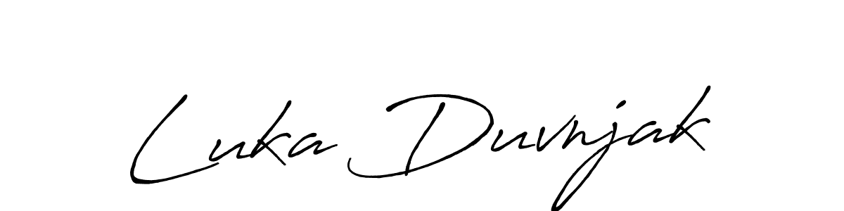 Design your own signature with our free online signature maker. With this signature software, you can create a handwritten (Antro_Vectra_Bolder) signature for name Luka Duvnjak. Luka Duvnjak signature style 7 images and pictures png