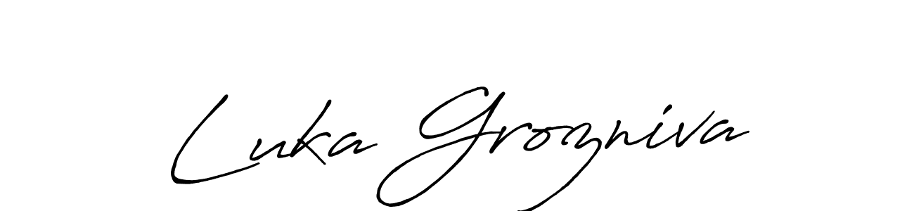 Also we have Luka Grozniva name is the best signature style. Create professional handwritten signature collection using Antro_Vectra_Bolder autograph style. Luka Grozniva signature style 7 images and pictures png