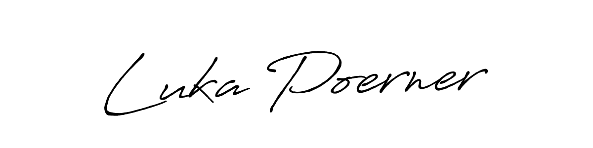 if you are searching for the best signature style for your name Luka Poerner. so please give up your signature search. here we have designed multiple signature styles  using Antro_Vectra_Bolder. Luka Poerner signature style 7 images and pictures png