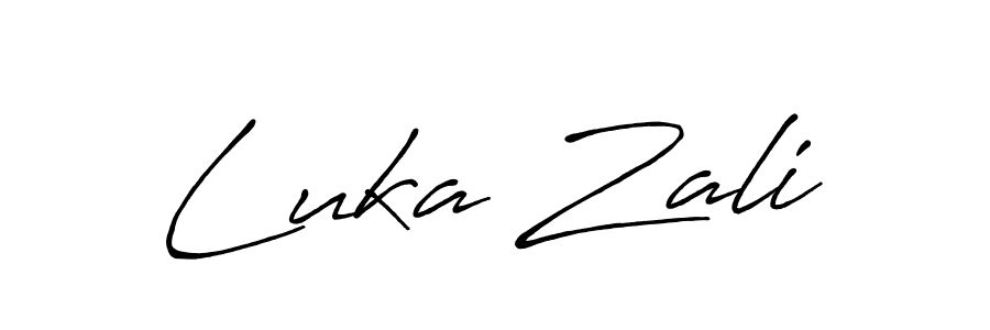 Create a beautiful signature design for name Luka Zali. With this signature (Antro_Vectra_Bolder) fonts, you can make a handwritten signature for free. Luka Zali signature style 7 images and pictures png