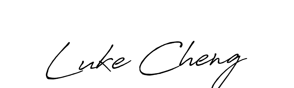 Also You can easily find your signature by using the search form. We will create Luke Cheng name handwritten signature images for you free of cost using Antro_Vectra_Bolder sign style. Luke Cheng signature style 7 images and pictures png