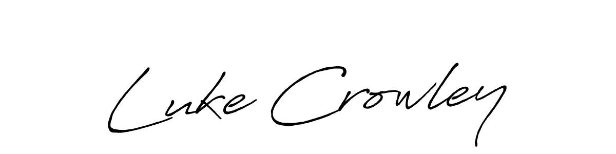 Create a beautiful signature design for name Luke Crowley. With this signature (Antro_Vectra_Bolder) fonts, you can make a handwritten signature for free. Luke Crowley signature style 7 images and pictures png