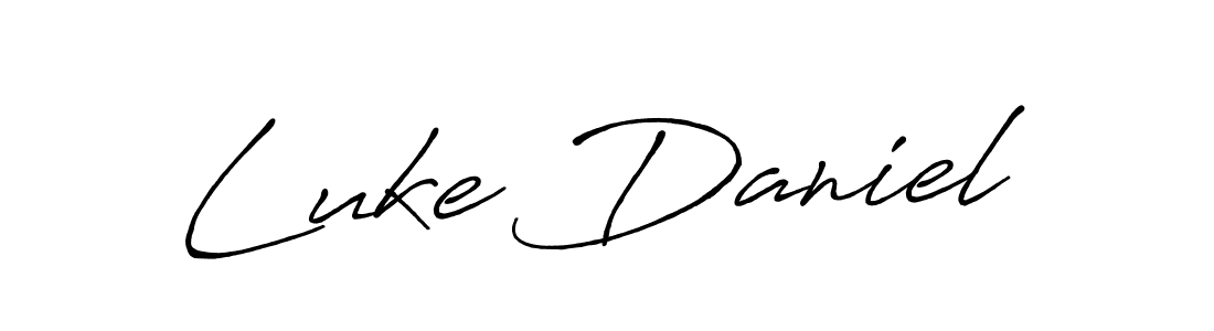 You should practise on your own different ways (Antro_Vectra_Bolder) to write your name (Luke Daniel) in signature. don't let someone else do it for you. Luke Daniel signature style 7 images and pictures png