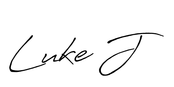 Make a beautiful signature design for name Luke J. With this signature (Antro_Vectra_Bolder) style, you can create a handwritten signature for free. Luke J signature style 7 images and pictures png