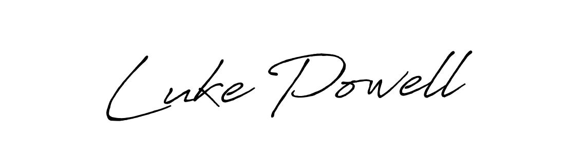 Luke Powell stylish signature style. Best Handwritten Sign (Antro_Vectra_Bolder) for my name. Handwritten Signature Collection Ideas for my name Luke Powell. Luke Powell signature style 7 images and pictures png