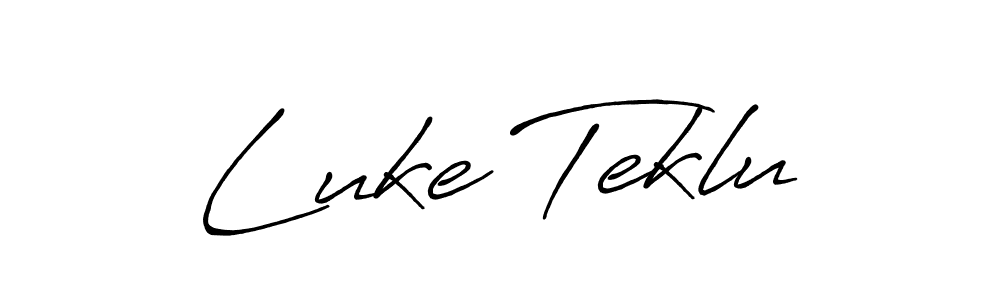 Make a beautiful signature design for name Luke Teklu. With this signature (Antro_Vectra_Bolder) style, you can create a handwritten signature for free. Luke Teklu signature style 7 images and pictures png