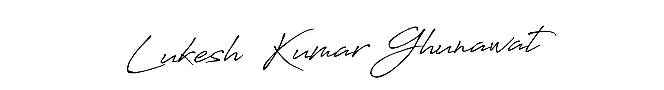 Lukesh  Kumar Ghunawat stylish signature style. Best Handwritten Sign (Antro_Vectra_Bolder) for my name. Handwritten Signature Collection Ideas for my name Lukesh  Kumar Ghunawat. Lukesh  Kumar Ghunawat signature style 7 images and pictures png
