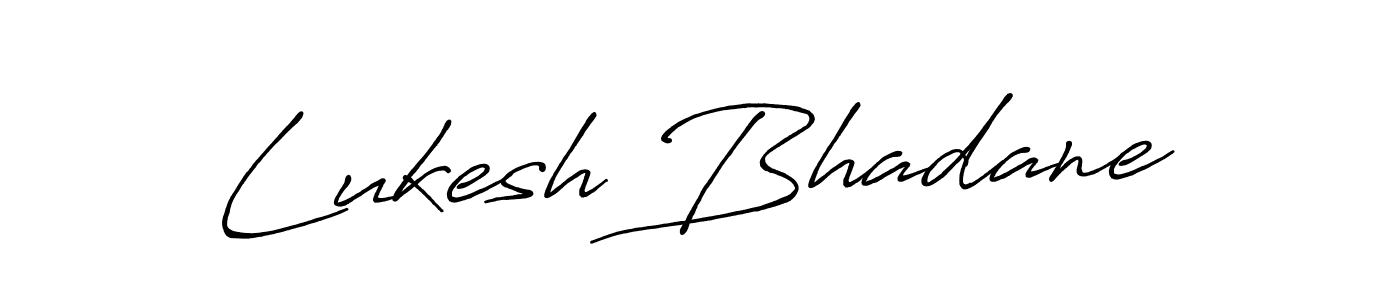 Antro_Vectra_Bolder is a professional signature style that is perfect for those who want to add a touch of class to their signature. It is also a great choice for those who want to make their signature more unique. Get Lukesh Bhadane name to fancy signature for free. Lukesh Bhadane signature style 7 images and pictures png
