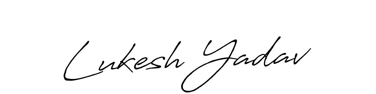 Make a beautiful signature design for name Lukesh Yadav. With this signature (Antro_Vectra_Bolder) style, you can create a handwritten signature for free. Lukesh Yadav signature style 7 images and pictures png