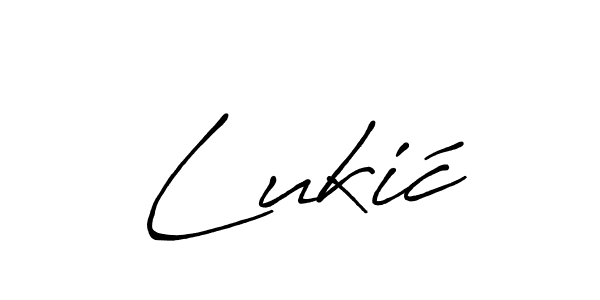 Lukić stylish signature style. Best Handwritten Sign (Antro_Vectra_Bolder) for my name. Handwritten Signature Collection Ideas for my name Lukić. Lukić signature style 7 images and pictures png