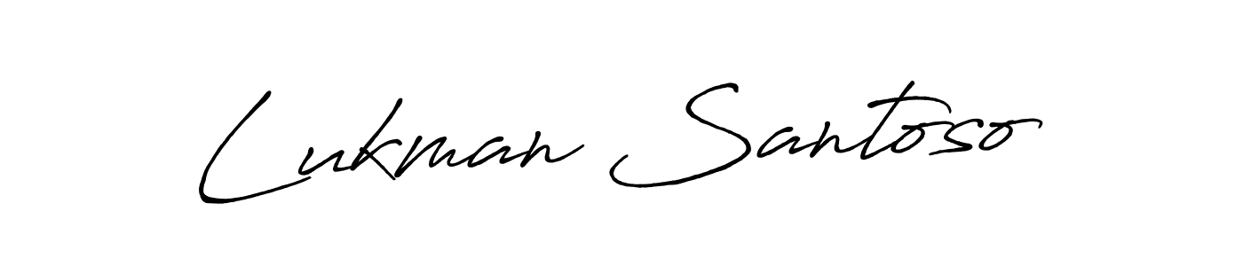 How to make Lukman Santoso signature? Antro_Vectra_Bolder is a professional autograph style. Create handwritten signature for Lukman Santoso name. Lukman Santoso signature style 7 images and pictures png